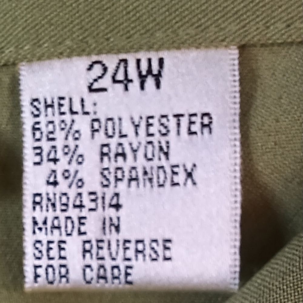 Three Piece Pant Set Lightweight Pockets Long Sleeve Gauzy Spring Green Size 24 - Picture 11 of 12